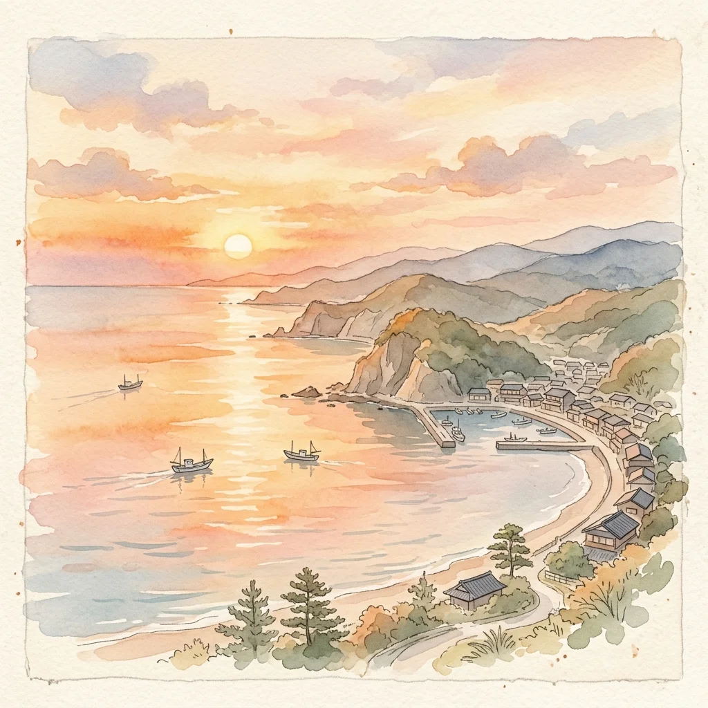 夕暮れの佐伯